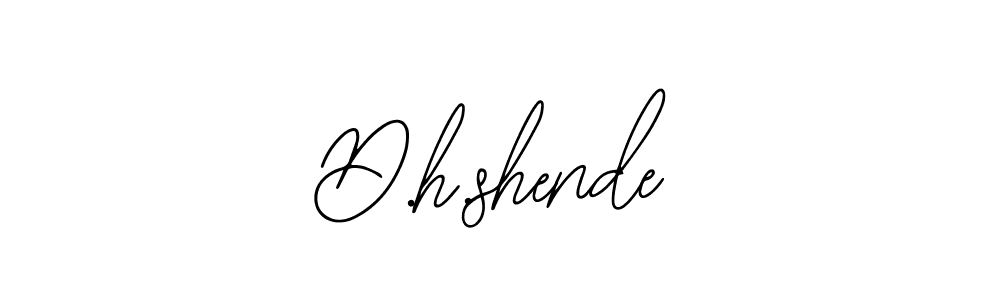Use a signature maker to create a handwritten signature online. With this signature software, you can design (Bearetta-2O07w) your own signature for name D.h.shende. D.h.shende signature style 12 images and pictures png