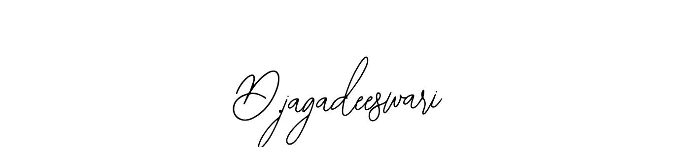 The best way (Bearetta-2O07w) to make a short signature is to pick only two or three words in your name. The name D.jagadeeswari include a total of six letters. For converting this name. D.jagadeeswari signature style 12 images and pictures png