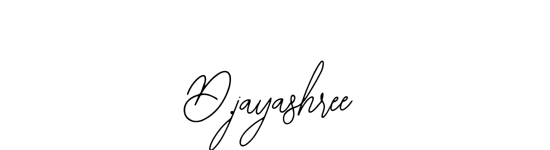 Design your own signature with our free online signature maker. With this signature software, you can create a handwritten (Bearetta-2O07w) signature for name D.jayashree. D.jayashree signature style 12 images and pictures png