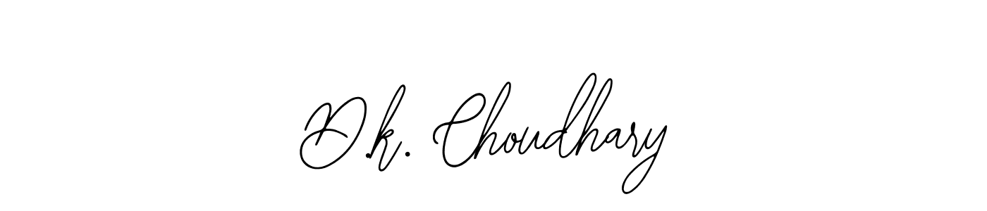 How to make D.k. Choudhary name signature. Use Bearetta-2O07w style for creating short signs online. This is the latest handwritten sign. D.k. Choudhary signature style 12 images and pictures png