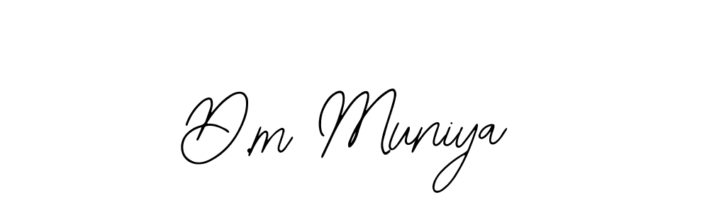 Use a signature maker to create a handwritten signature online. With this signature software, you can design (Bearetta-2O07w) your own signature for name D.m Muniya. D.m Muniya signature style 12 images and pictures png