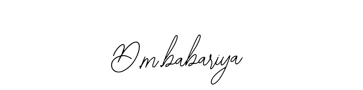 if you are searching for the best signature style for your name D.m.babariya. so please give up your signature search. here we have designed multiple signature styles  using Bearetta-2O07w. D.m.babariya signature style 12 images and pictures png