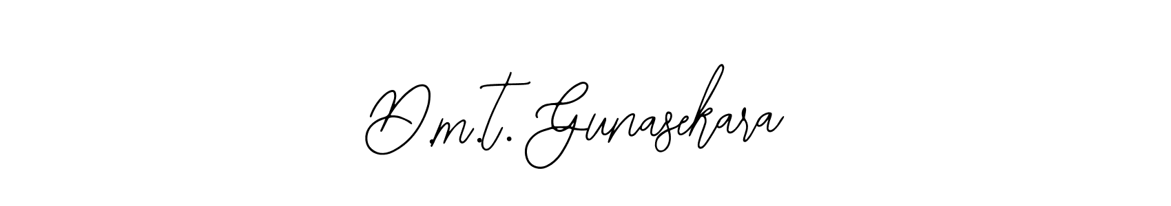 How to make D.m.t. Gunasekara signature? Bearetta-2O07w is a professional autograph style. Create handwritten signature for D.m.t. Gunasekara name. D.m.t. Gunasekara signature style 12 images and pictures png