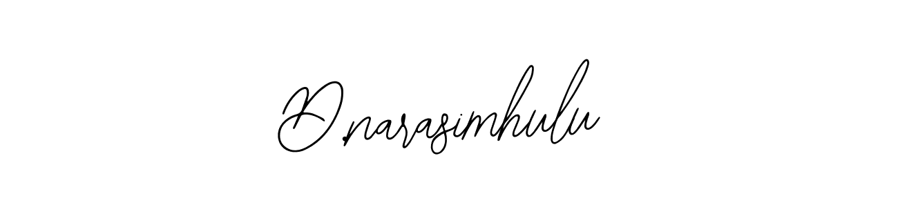 Design your own signature with our free online signature maker. With this signature software, you can create a handwritten (Bearetta-2O07w) signature for name D.narasimhulu. D.narasimhulu signature style 12 images and pictures png