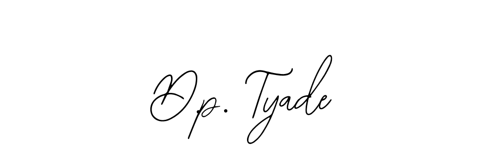 Similarly Bearetta-2O07w is the best handwritten signature design. Signature creator online .You can use it as an online autograph creator for name D.p. Tyade. D.p. Tyade signature style 12 images and pictures png