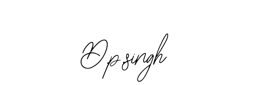 How to make D.p.singh name signature. Use Bearetta-2O07w style for creating short signs online. This is the latest handwritten sign. D.p.singh signature style 12 images and pictures png