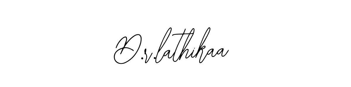 Use a signature maker to create a handwritten signature online. With this signature software, you can design (Bearetta-2O07w) your own signature for name D.r.lathikaa. D.r.lathikaa signature style 12 images and pictures png
