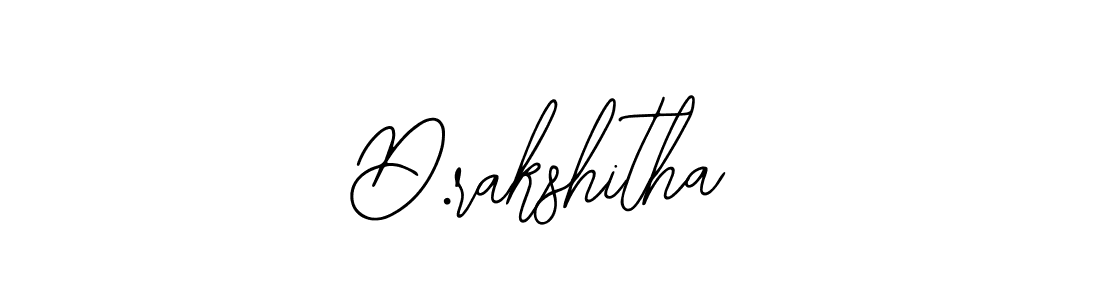 Also we have D.rakshitha name is the best signature style. Create professional handwritten signature collection using Bearetta-2O07w autograph style. D.rakshitha signature style 12 images and pictures png