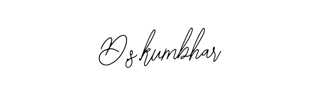 How to make D.s.kumbhar name signature. Use Bearetta-2O07w style for creating short signs online. This is the latest handwritten sign. D.s.kumbhar signature style 12 images and pictures png
