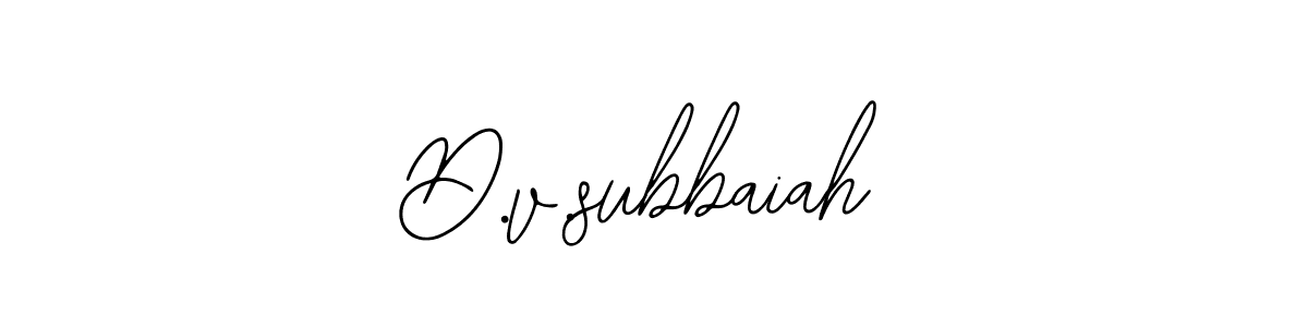 How to make D.v.subbaiah signature? Bearetta-2O07w is a professional autograph style. Create handwritten signature for D.v.subbaiah name. D.v.subbaiah signature style 12 images and pictures png