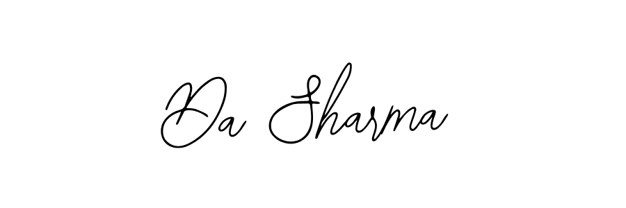 How to make Da Sharma name signature. Use Bearetta-2O07w style for creating short signs online. This is the latest handwritten sign. Da Sharma signature style 12 images and pictures png