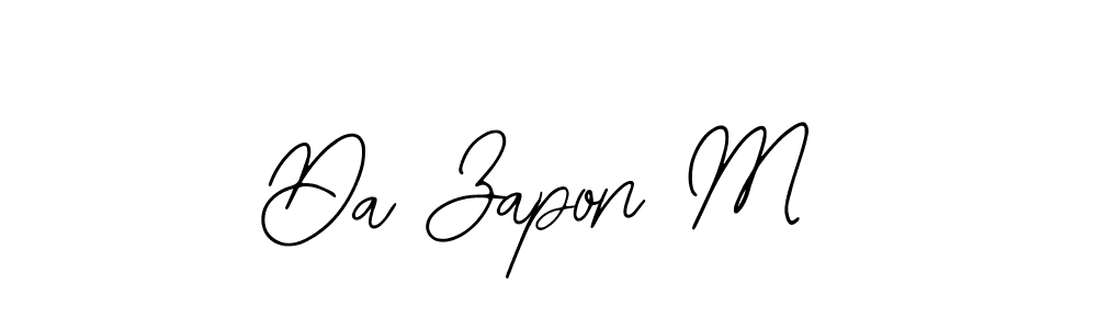 It looks lik you need a new signature style for name Da Zapon M. Design unique handwritten (Bearetta-2O07w) signature with our free signature maker in just a few clicks. Da Zapon M signature style 12 images and pictures png