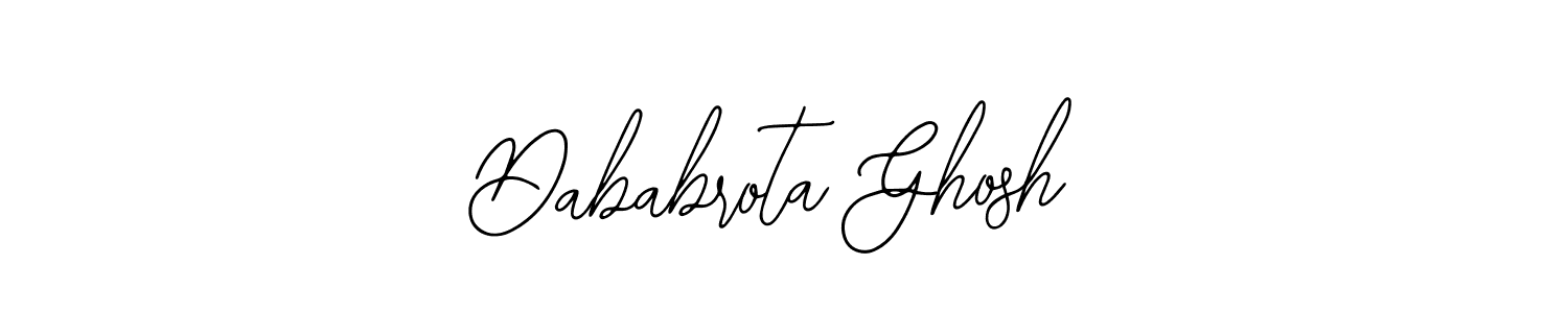 How to make Dababrota Ghosh name signature. Use Bearetta-2O07w style for creating short signs online. This is the latest handwritten sign. Dababrota Ghosh signature style 12 images and pictures png