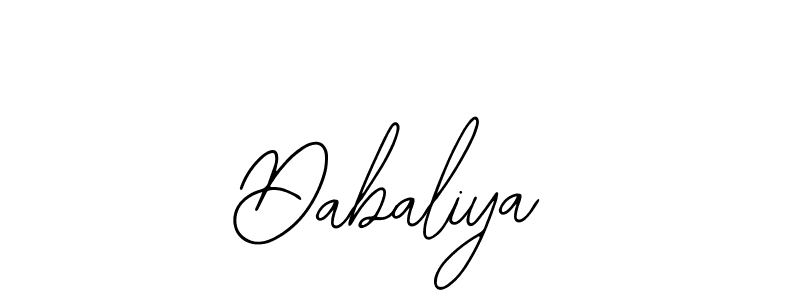 Use a signature maker to create a handwritten signature online. With this signature software, you can design (Bearetta-2O07w) your own signature for name Dabaliya. Dabaliya signature style 12 images and pictures png