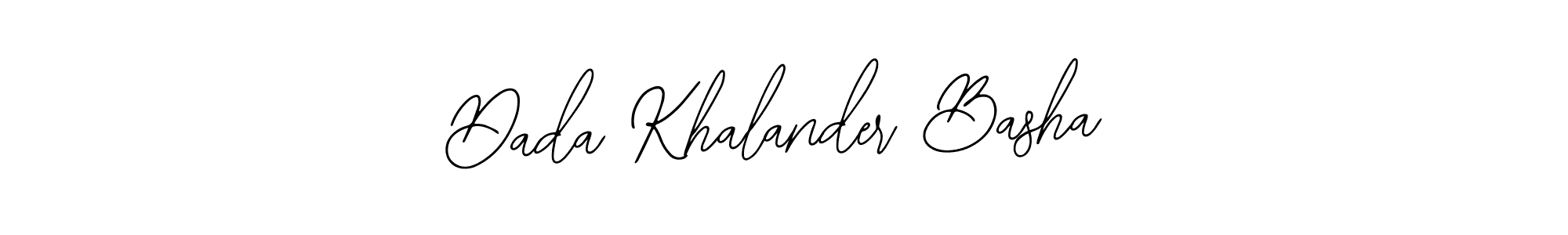 You can use this online signature creator to create a handwritten signature for the name Dada Khalander Basha. This is the best online autograph maker. Dada Khalander Basha signature style 12 images and pictures png