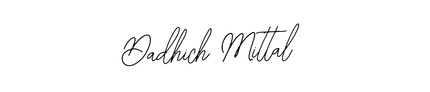 if you are searching for the best signature style for your name Dadhich Mittal. so please give up your signature search. here we have designed multiple signature styles  using Bearetta-2O07w. Dadhich Mittal signature style 12 images and pictures png