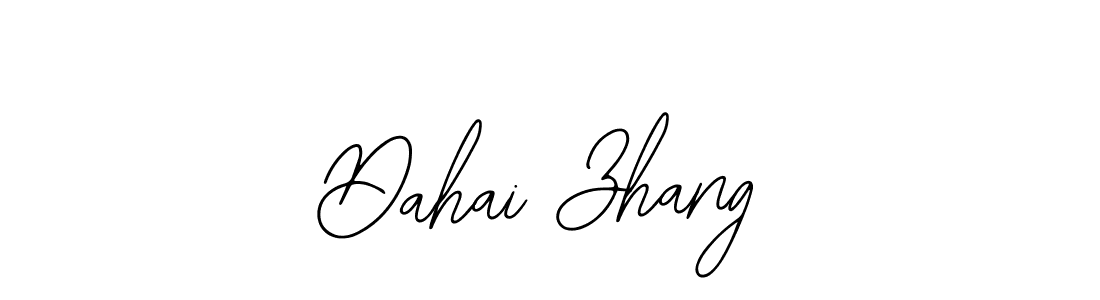 How to make Dahai Zhang name signature. Use Bearetta-2O07w style for creating short signs online. This is the latest handwritten sign. Dahai Zhang signature style 12 images and pictures png
