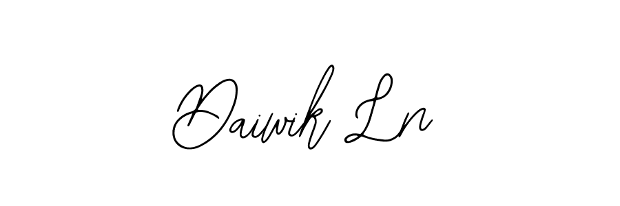 It looks lik you need a new signature style for name Daiwik Ln. Design unique handwritten (Bearetta-2O07w) signature with our free signature maker in just a few clicks. Daiwik Ln signature style 12 images and pictures png