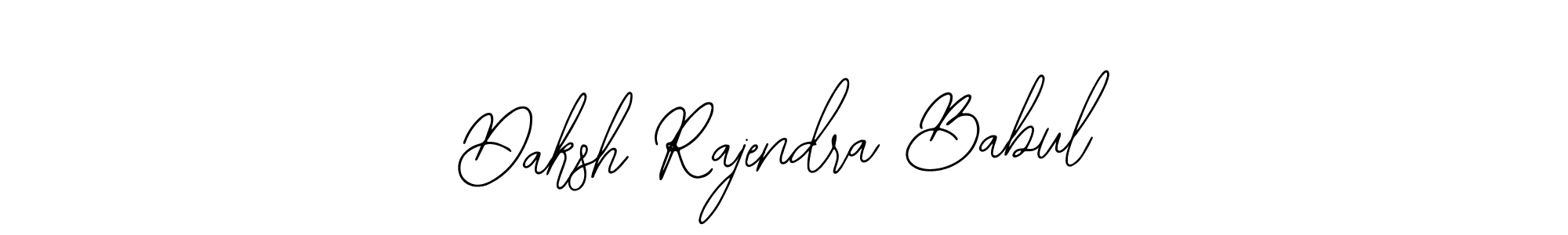 The best way (Bearetta-2O07w) to make a short signature is to pick only two or three words in your name. The name Daksh Rajendra Babul include a total of six letters. For converting this name. Daksh Rajendra Babul signature style 12 images and pictures png