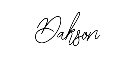 Achieve flawless digital penmanship with Dakson name in Bearetta-2O07w font. The perfect tool for creating online signatures. Dakson signature style 12 images and pictures png