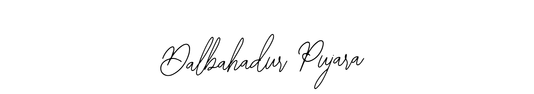 Bearetta-2O07w is a professional signature style that is perfect for those who want to add a touch of class to their signature. It is also a great choice for those who want to make their signature more unique. Get Dalbahadur Pujara name to fancy signature for free. Dalbahadur Pujara signature style 12 images and pictures png