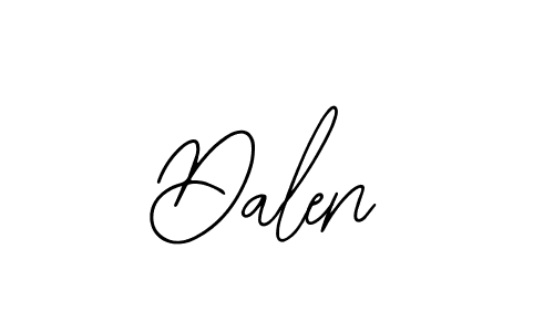 Use a signature maker to create a handwritten signature online. With this signature software, you can design (Bearetta-2O07w) your own signature for name Dalen. Dalen signature style 12 images and pictures png