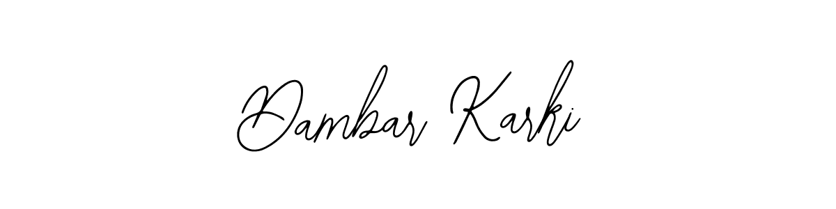 Design your own signature with our free online signature maker. With this signature software, you can create a handwritten (Bearetta-2O07w) signature for name Dambar Karki. Dambar Karki signature style 12 images and pictures png