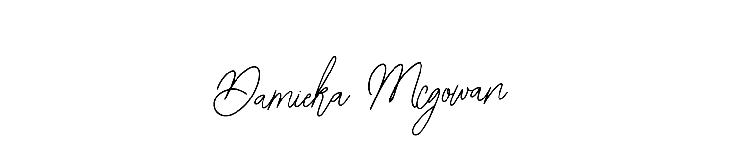 How to make Damieka Mcgowan name signature. Use Bearetta-2O07w style for creating short signs online. This is the latest handwritten sign. Damieka Mcgowan signature style 12 images and pictures png