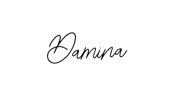 How to make Damina name signature. Use Bearetta-2O07w style for creating short signs online. This is the latest handwritten sign. Damina signature style 12 images and pictures png