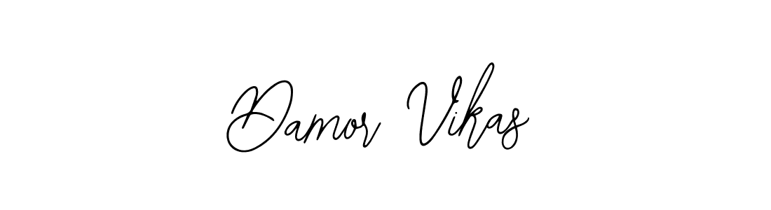 How to make Damor Vikas name signature. Use Bearetta-2O07w style for creating short signs online. This is the latest handwritten sign. Damor Vikas signature style 12 images and pictures png