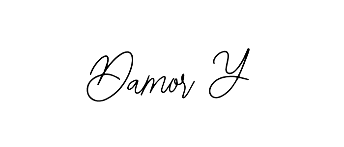 How to make Damor Y name signature. Use Bearetta-2O07w style for creating short signs online. This is the latest handwritten sign. Damor Y signature style 12 images and pictures png