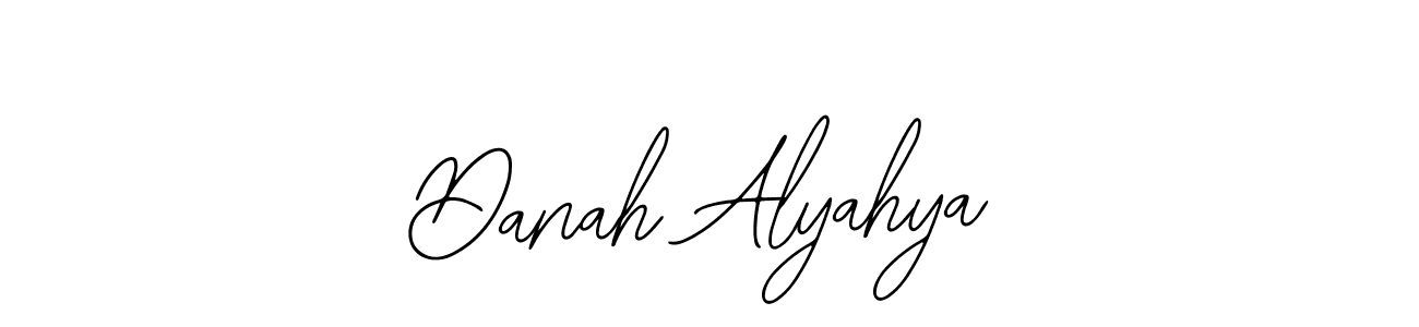 Also You can easily find your signature by using the search form. We will create Danah Alyahya name handwritten signature images for you free of cost using Bearetta-2O07w sign style. Danah Alyahya signature style 12 images and pictures png