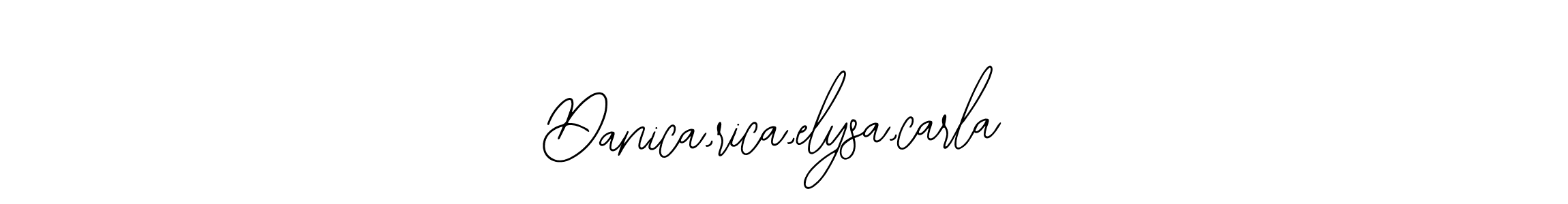 Make a beautiful signature design for name Danica,rica,elysa,carla. Use this online signature maker to create a handwritten signature for free. Danica,rica,elysa,carla signature style 12 images and pictures png