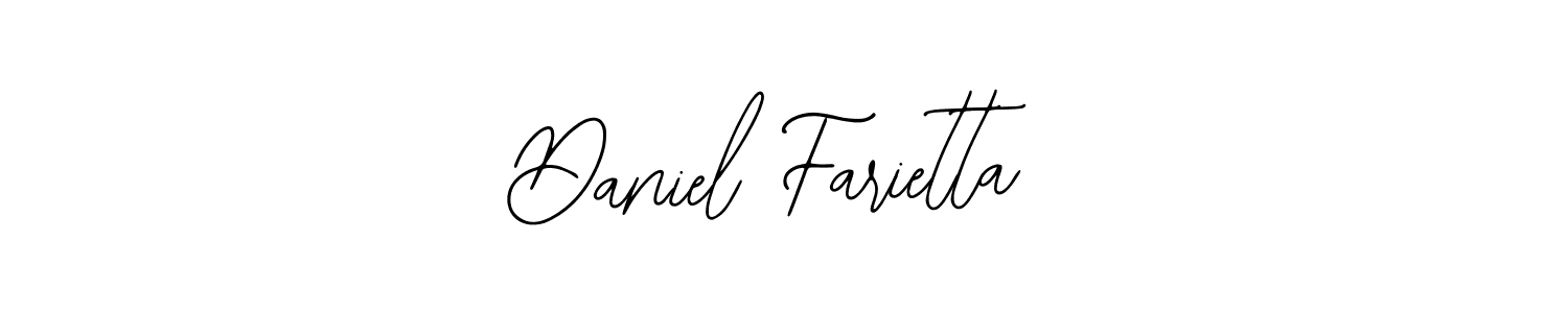 You should practise on your own different ways (Bearetta-2O07w) to write your name (Daniel Farietta) in signature. don't let someone else do it for you. Daniel Farietta signature style 12 images and pictures png