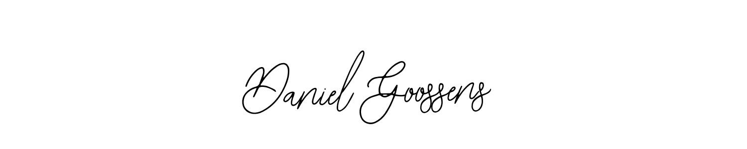 You should practise on your own different ways (Bearetta-2O07w) to write your name (Daniel Goossens) in signature. don't let someone else do it for you. Daniel Goossens signature style 12 images and pictures png