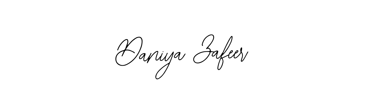 You should practise on your own different ways (Bearetta-2O07w) to write your name (Daniya Zafeer) in signature. don't let someone else do it for you. Daniya Zafeer signature style 12 images and pictures png