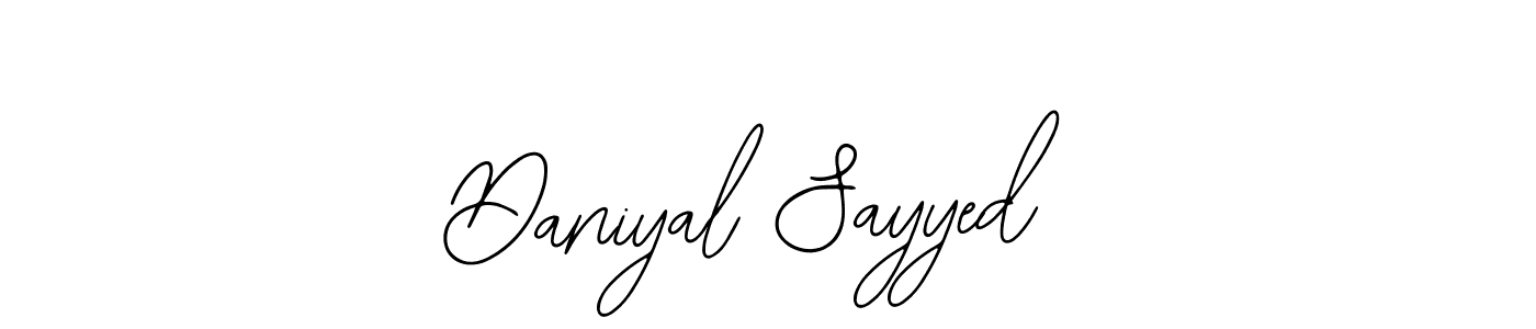 You should practise on your own different ways (Bearetta-2O07w) to write your name (Daniyal Sayyed) in signature. don't let someone else do it for you. Daniyal Sayyed signature style 12 images and pictures png