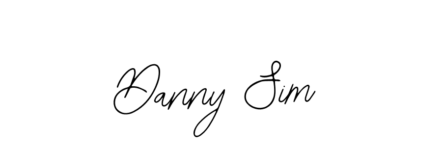 You should practise on your own different ways (Bearetta-2O07w) to write your name (Danny Sim) in signature. don't let someone else do it for you. Danny Sim signature style 12 images and pictures png