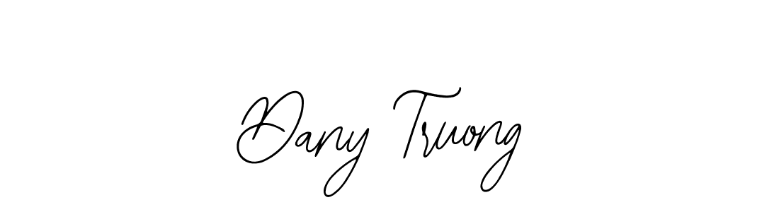 You should practise on your own different ways (Bearetta-2O07w) to write your name (Dany Truong) in signature. don't let someone else do it for you. Dany Truong signature style 12 images and pictures png