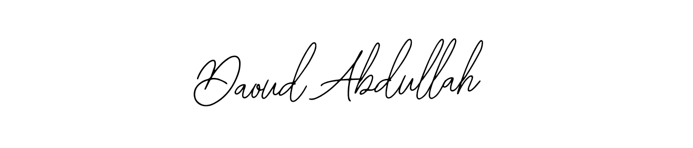 How to make Daoud Abdullah name signature. Use Bearetta-2O07w style for creating short signs online. This is the latest handwritten sign. Daoud Abdullah signature style 12 images and pictures png