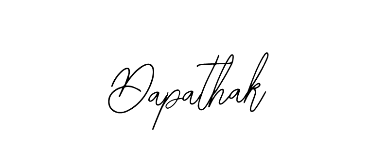 Design your own signature with our free online signature maker. With this signature software, you can create a handwritten (Bearetta-2O07w) signature for name Dapathak. Dapathak signature style 12 images and pictures png