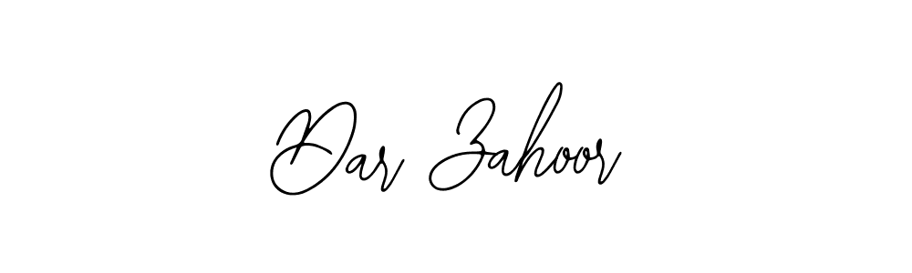 How to make Dar Zahoor name signature. Use Bearetta-2O07w style for creating short signs online. This is the latest handwritten sign. Dar Zahoor signature style 12 images and pictures png