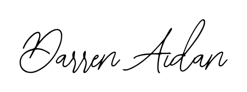 Create a personalized artistic stamp with Darren Aidan in Bearetta-2O07w font. Perfect for visual artists, designers, and influencers. Darren Aidan signature style 12 images and pictures png