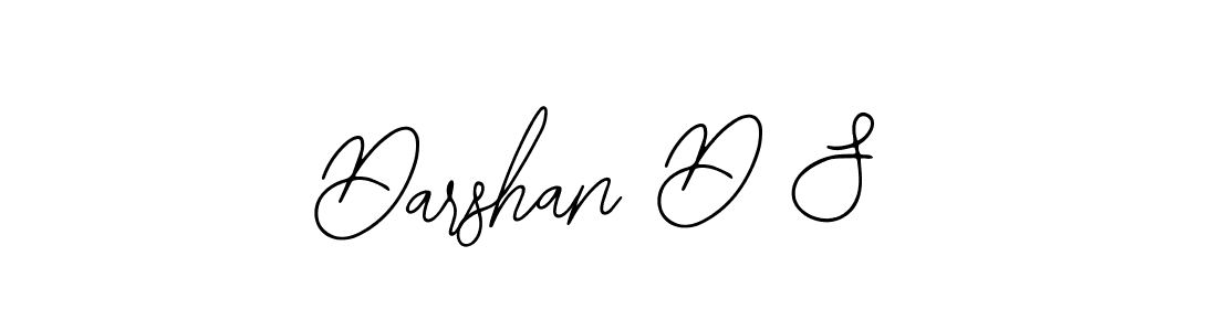 How to make Darshan D S name signature. Use Bearetta-2O07w style for creating short signs online. This is the latest handwritten sign. Darshan D S signature style 12 images and pictures png