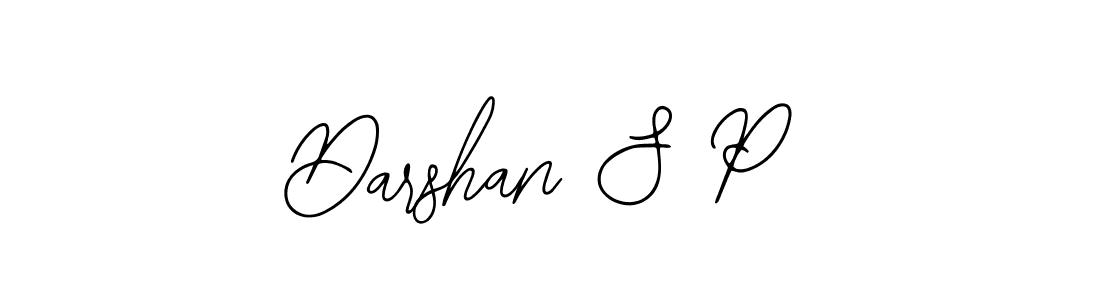 The best way (Bearetta-2O07w) to make a short signature is to pick only two or three words in your name. The name Darshan S P include a total of six letters. For converting this name. Darshan S P signature style 12 images and pictures png