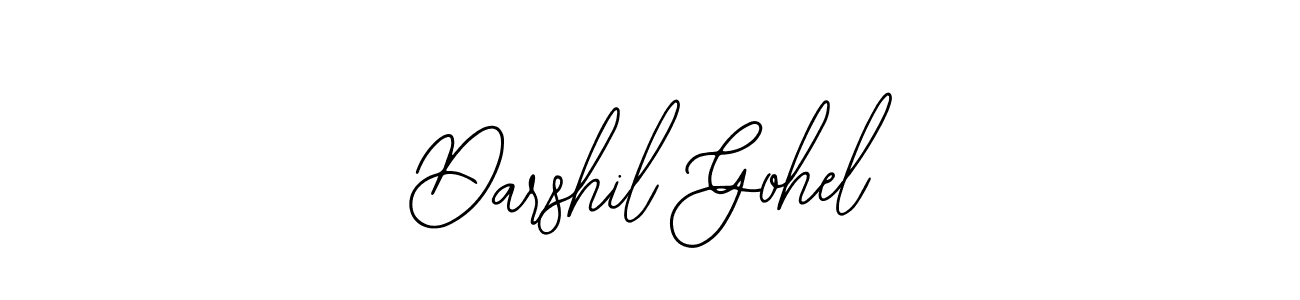 How to make Darshil Gohel name signature. Use Bearetta-2O07w style for creating short signs online. This is the latest handwritten sign. Darshil Gohel signature style 12 images and pictures png