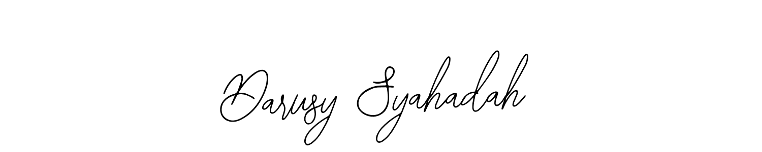 Create a beautiful signature design for name Darusy Syahadah. With this signature (Bearetta-2O07w) fonts, you can make a handwritten signature for free. Darusy Syahadah signature style 12 images and pictures png