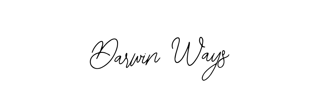 Similarly Bearetta-2O07w is the best handwritten signature design. Signature creator online .You can use it as an online autograph creator for name Darwin Ways. Darwin Ways signature style 12 images and pictures png