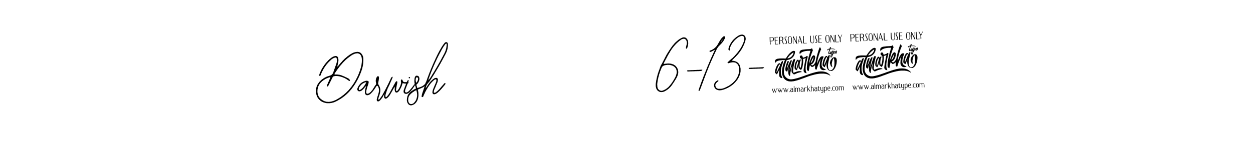 How to make Darwish           6-13-24 name signature. Use Bearetta-2O07w style for creating short signs online. This is the latest handwritten sign. Darwish           6-13-24 signature style 12 images and pictures png