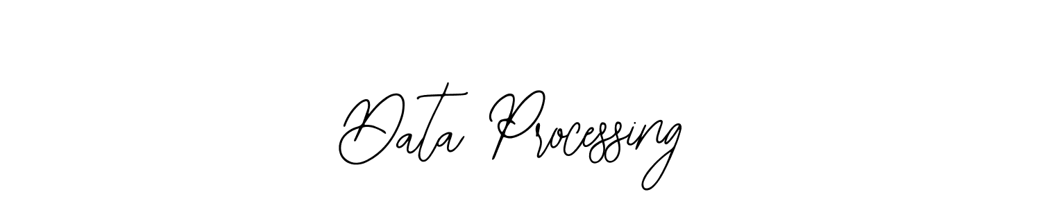 Design your own signature with our free online signature maker. With this signature software, you can create a handwritten (Bearetta-2O07w) signature for name Data Processing. Data Processing signature style 12 images and pictures png